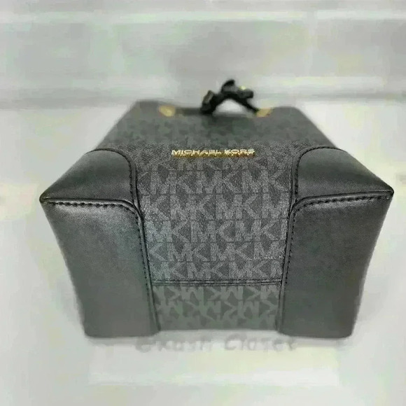 Michael Kors Mercer Bucket Bag Small Drawstring Crossbody Bag Black - Picture 9 of 12